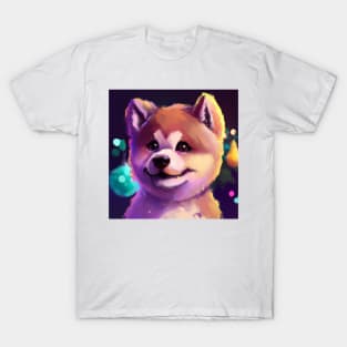 Cute Akita Inu Drawing T-Shirt